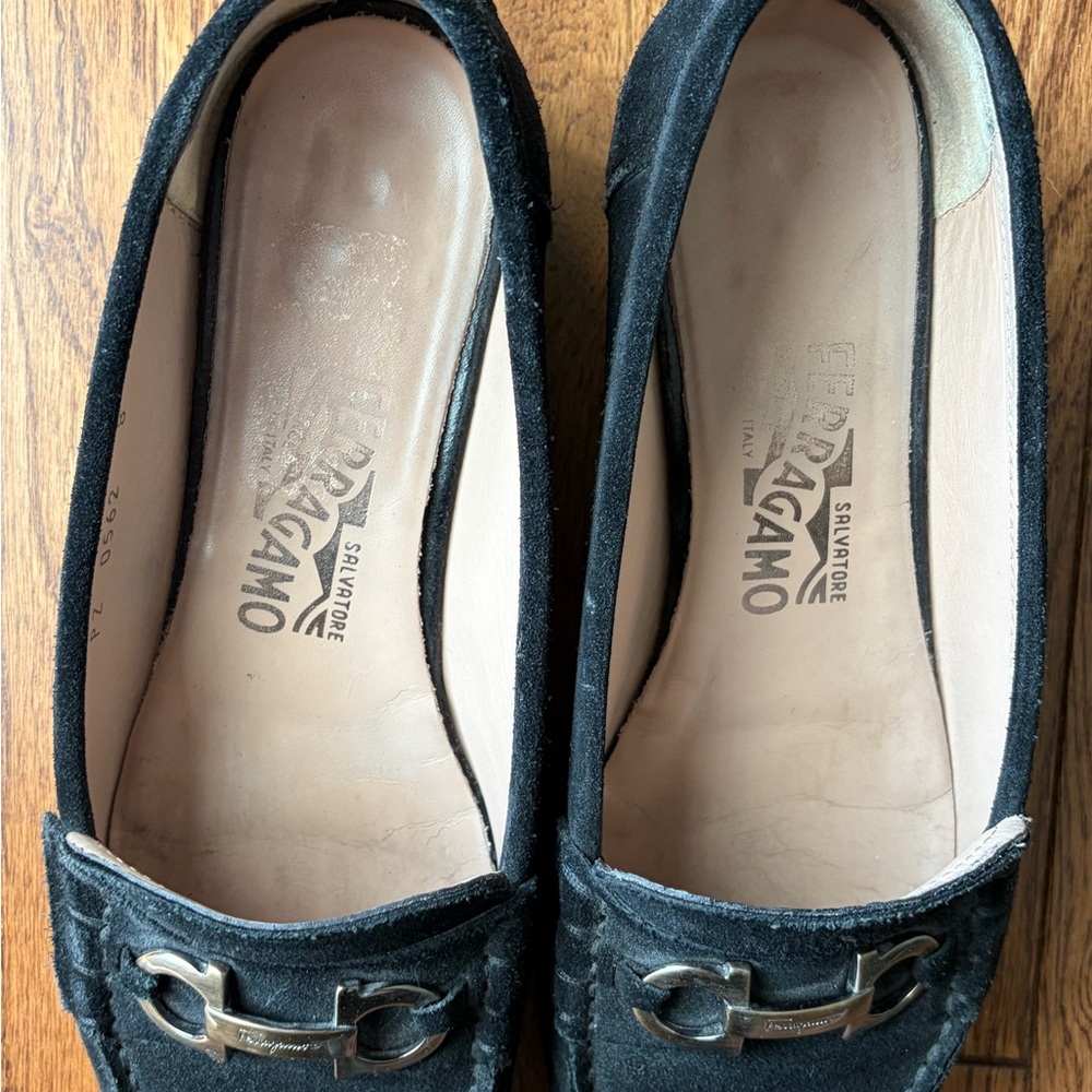 Black Suede Loafers with Metal Bit - Picture 6 of 15